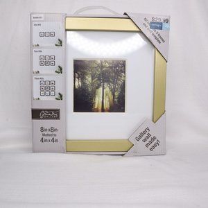Gallery wall picture frames 3 pcs of 8x8 gold trim new